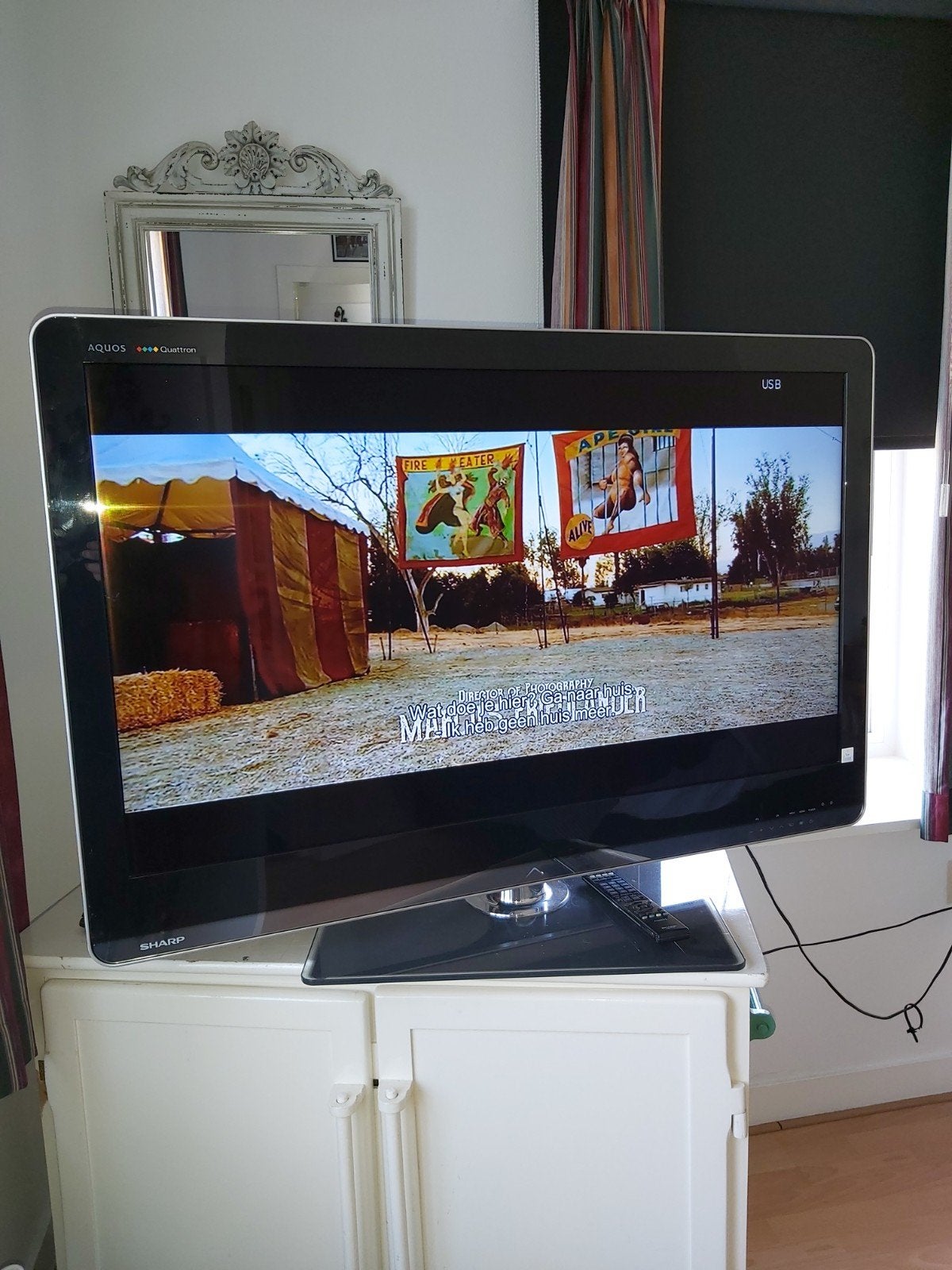 Sharp 52 inch led tv, Ophalen, 100 cm of meer, 50 Hz, Sharp