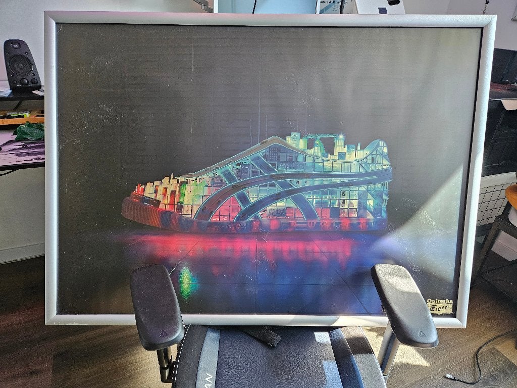 Grote Onitsuka Tiger poster – sneaker / Japan / urban art, Ophalen, Met lijst, Deurposter of groter, Rechthoekig Liggend