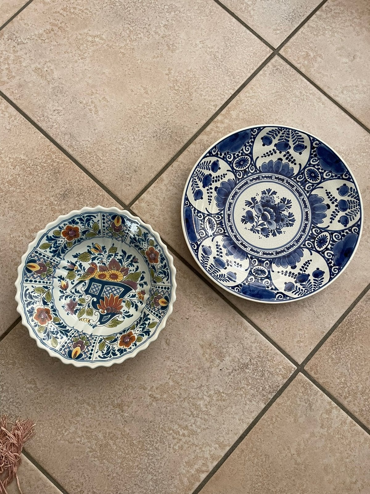 2 originele Delfts blauwe wandborden, Ophalen of Verzenden