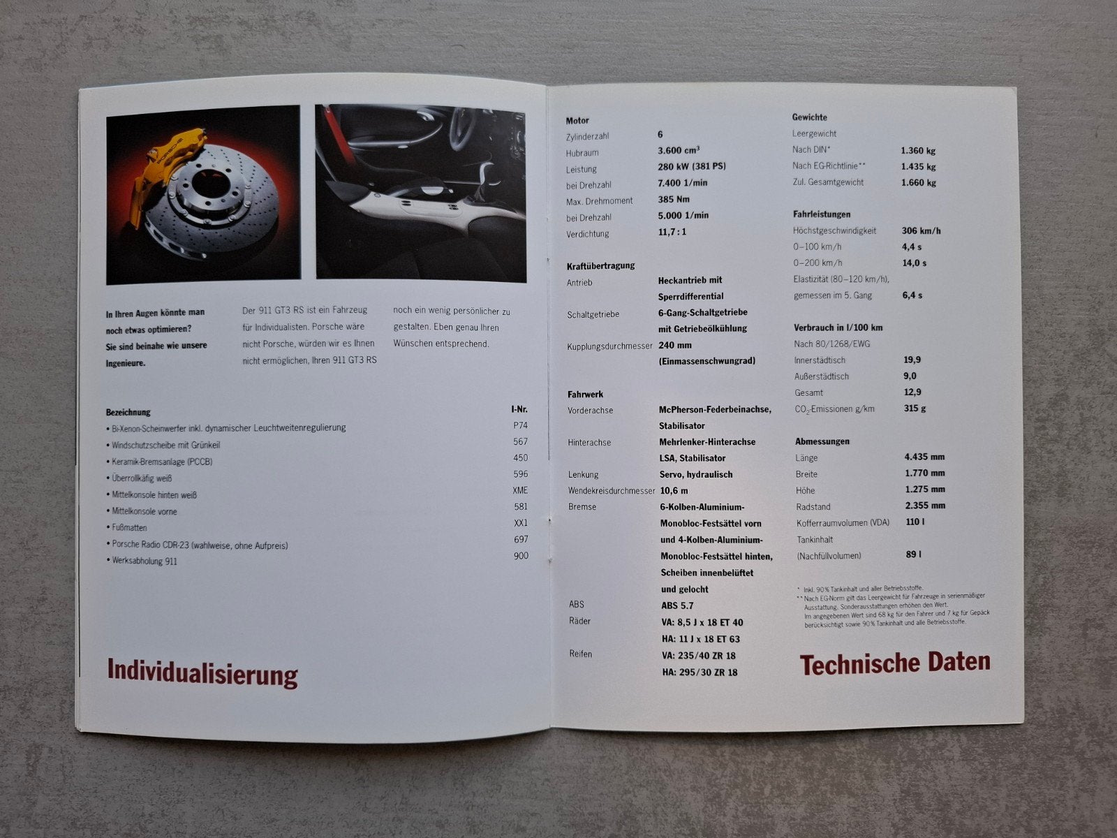 Porsche 911 GT3 RS brochure - 2003, Ophalen of Verzenden, Zo goed als nieuw, Porsche
