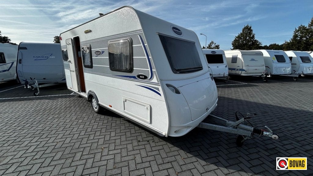 Caravelair Antares 465 Dwarsbed / Luifel., Caravans en Kamperen, Bedrijf, Treinzit, 750 - 1000 kg, Fietsenrek