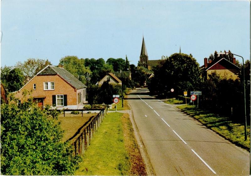 B25 Sint Anthonis Panorama Plaatsnaambord Kombord, Ophalen of Verzenden, 1960 tot 1980, Noord-Brabant