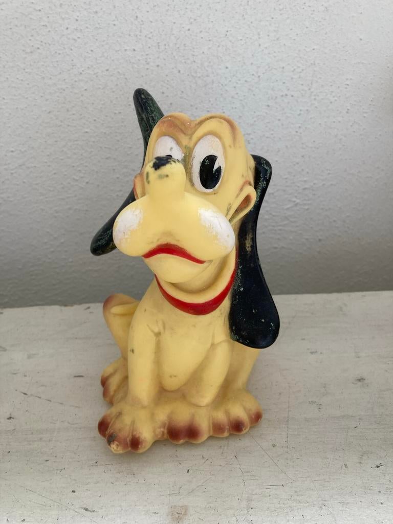 Vintage Disney piep beestjes - Mickey Mouse & Pluto, Verzamelen, Ophalen of Verzenden, Mickey Mouse, Gebruikt, Beeldje of Figuurtje