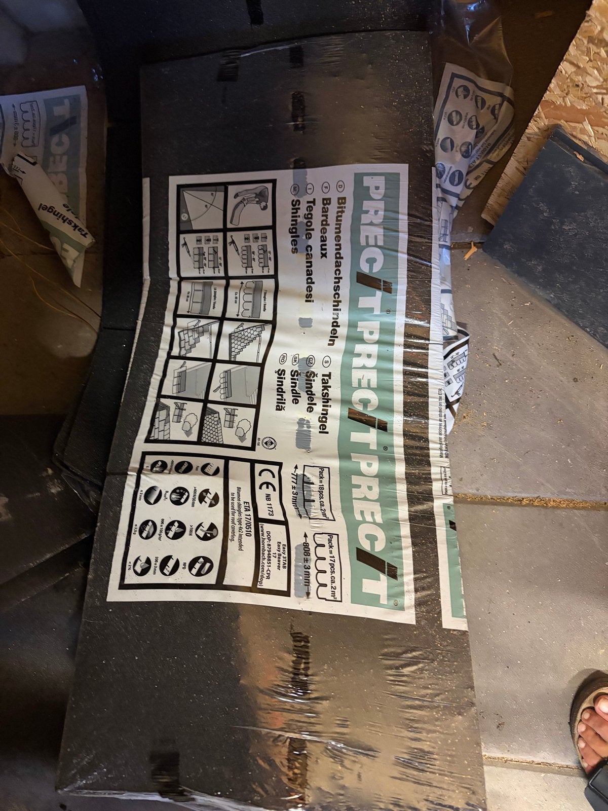 1 pak Nieuwe Bitumen Dakshingles - Zwart (2m² per pak), Overige materialen, Zwart, Overige typen, Nieuw