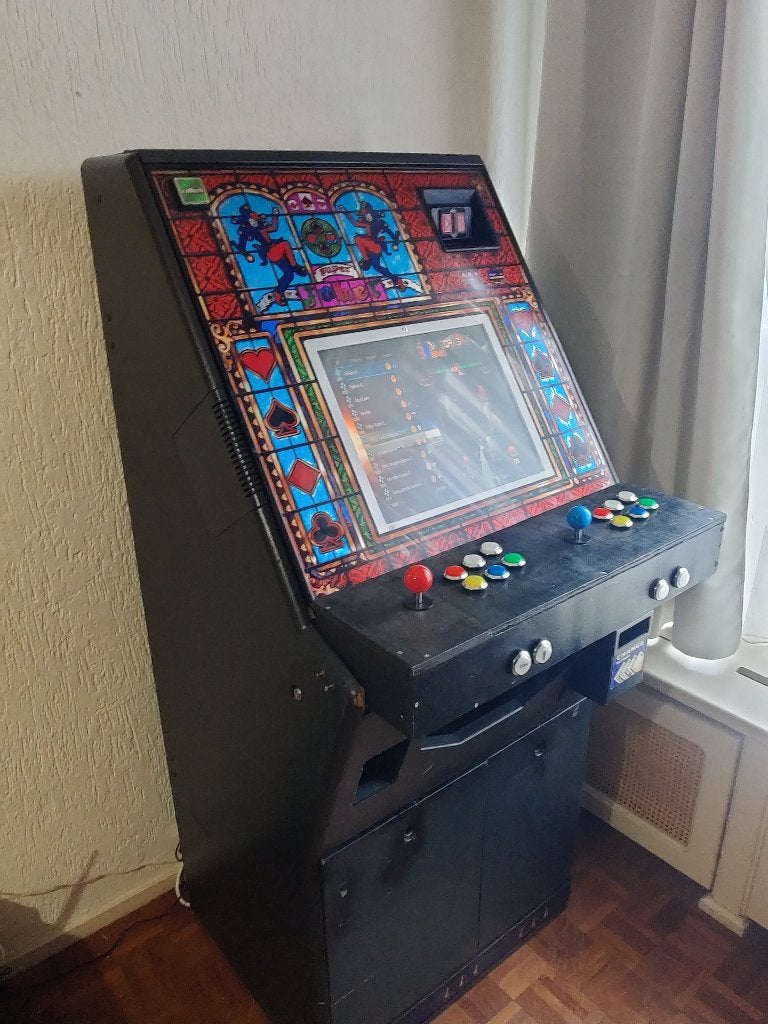 Arcade Kast met Pandora Saga Wifi DX 2- 8000 games, Euro, Ophalen, Gebruikt, Met sleutels