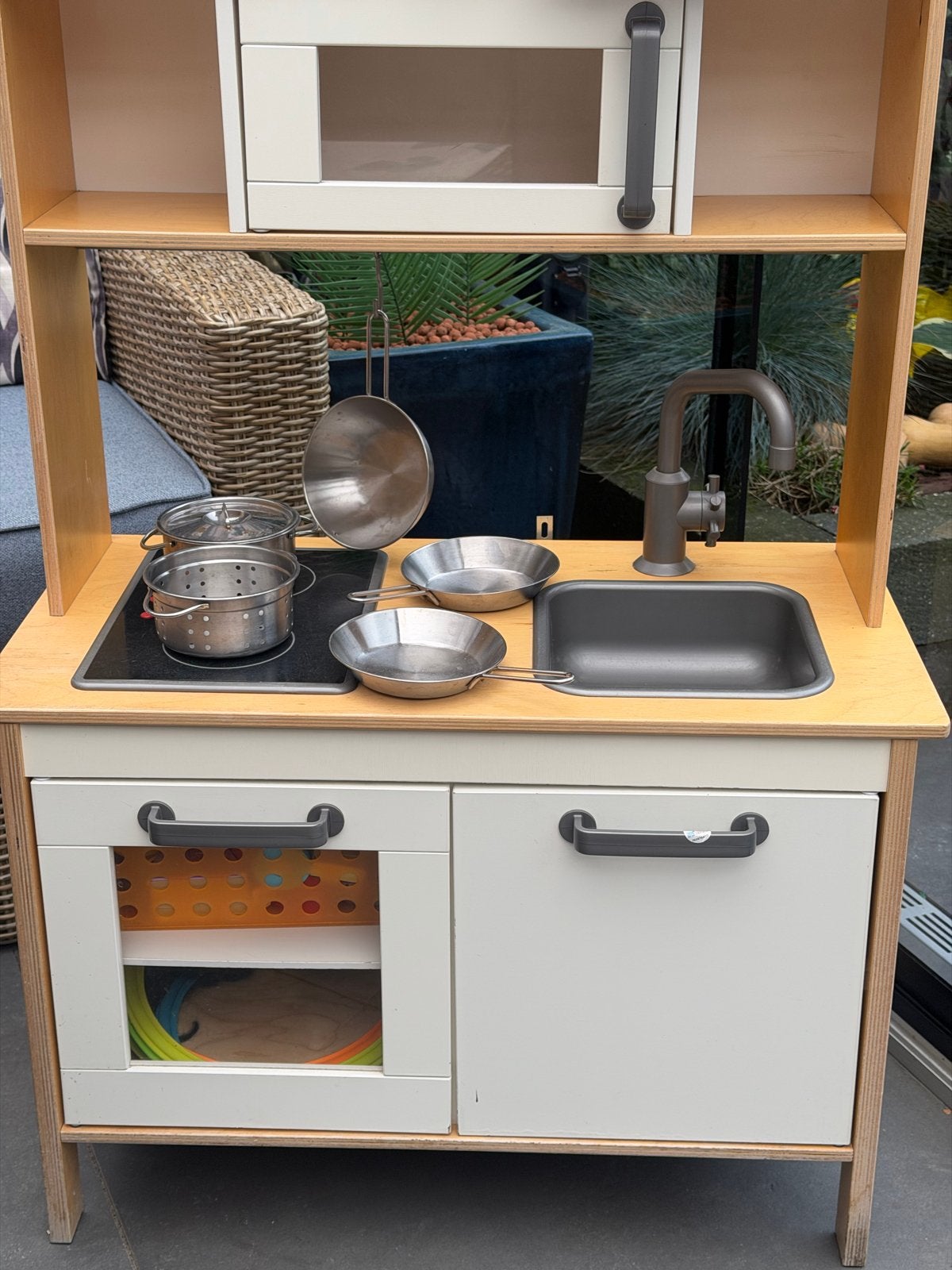 Mooie houten kinderkeuken met accessoires, Ophalen of Verzenden, Gebruikt, Hout, Speelkeuken