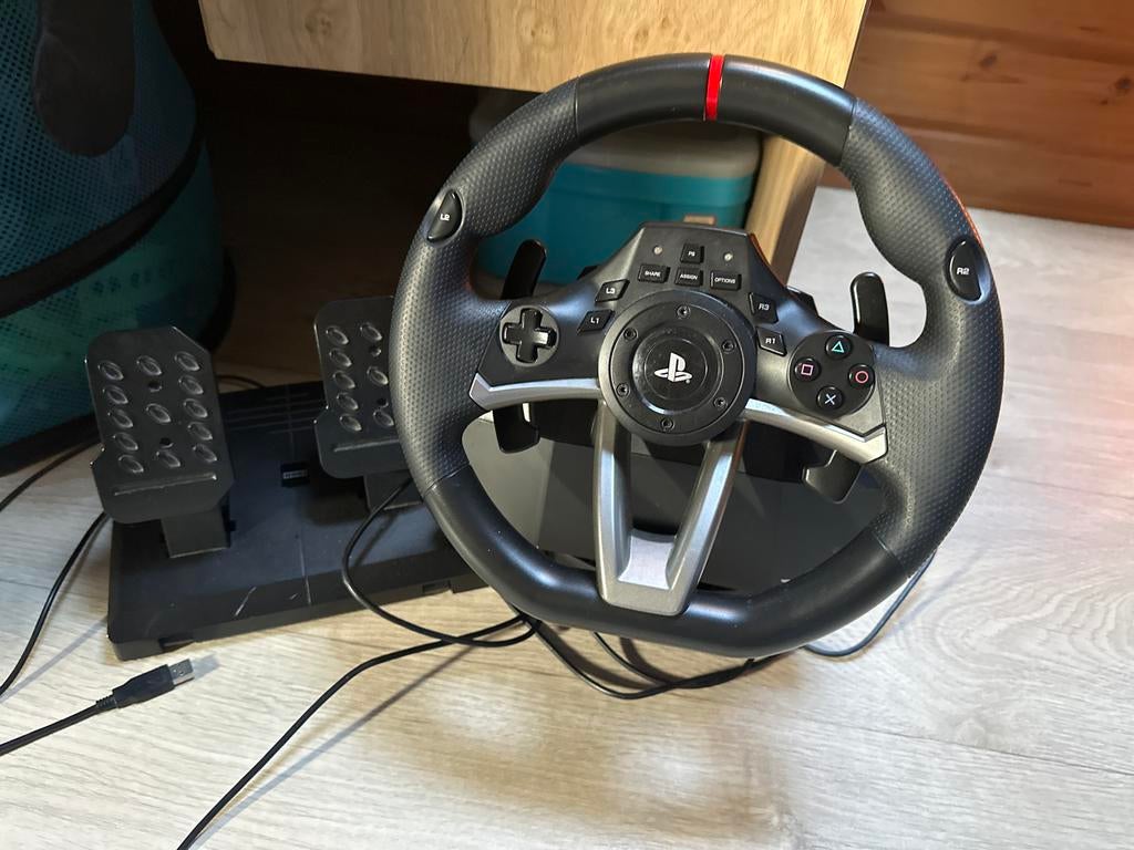 PS Stuur met pedalen voor PS4 Slim, Normaal en PS3, Spelcomputers en Games, Spelcomputers | Sony PlayStation Consoles | Accessoires