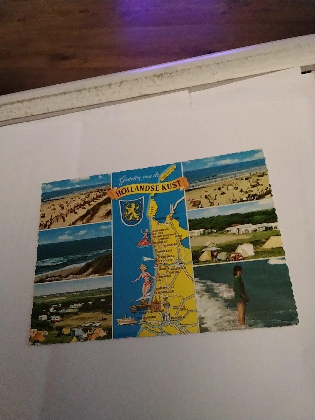 Vintage Ansichtkaart Groeten van de Hollandse Kust (1967), Ophalen of Verzenden, 1960 tot 1980, Gelopen, Noord-Holland
