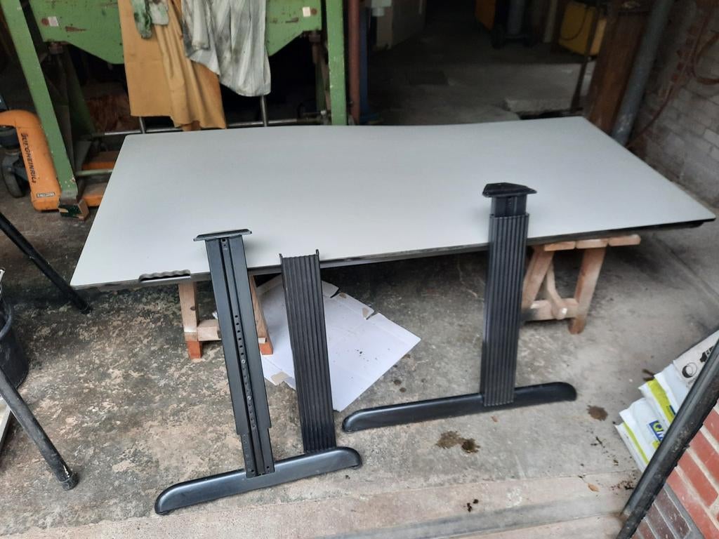 Bureau grijs zwart, Ophalen of Verzenden