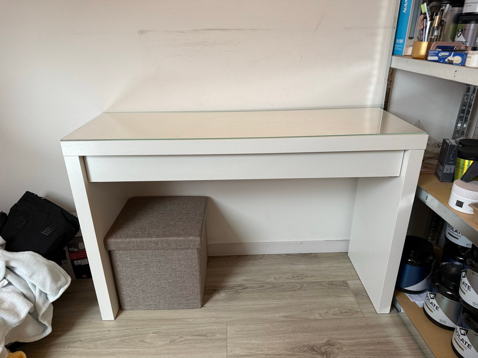 Make up tafel, Ophalen, Gebruikt, Computerbureau, Glas