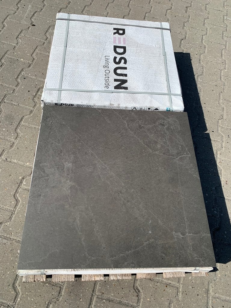 Terrastegel 60x60 Keramiek Recco Antracite - J&W 34, Tuin en Terras, Ophalen, Keramiek, Nieuw, Minder dan 5 m²