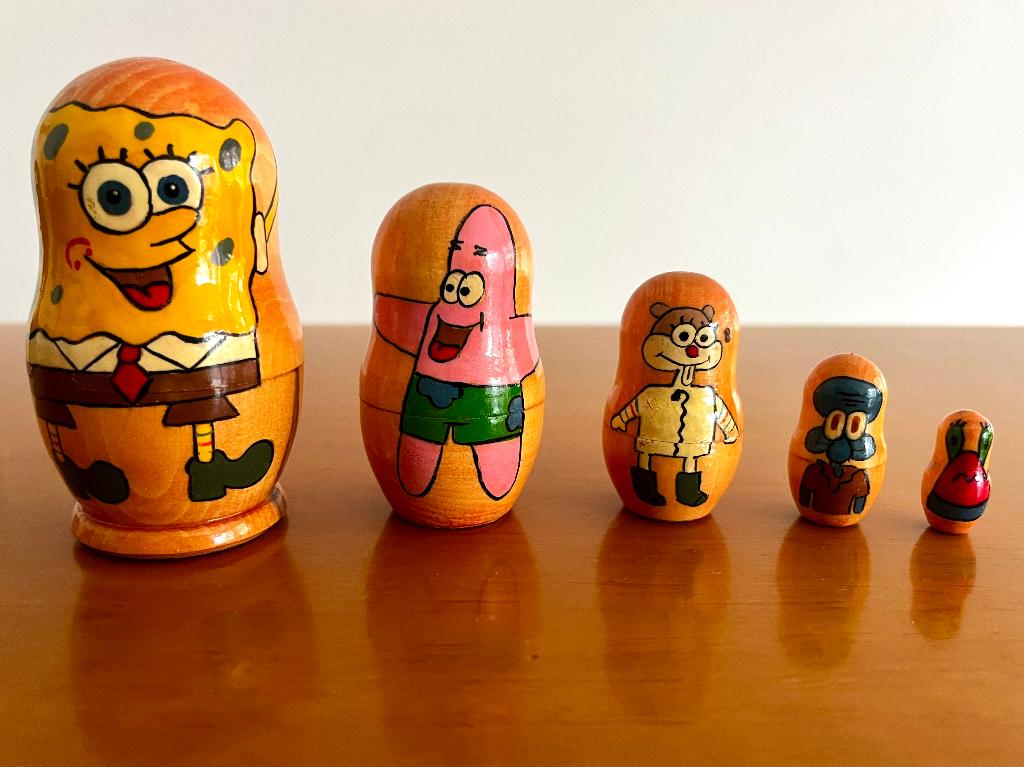 Handgemaakte Sponge Bob matroschka matryoshka matroesjka, Ophalen of Verzenden