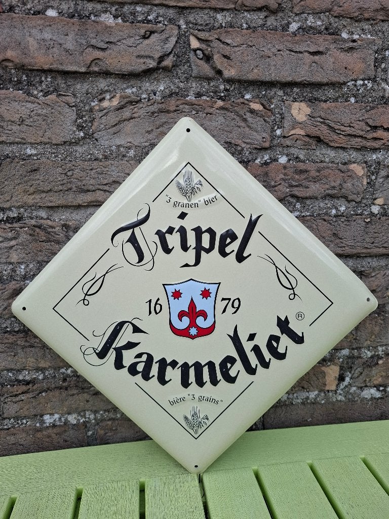 Reclamebord Tripel Karmeliet, Ophalen of Verzenden, Nieuw, Reclamebord, Plaat of Schild, Overige merken