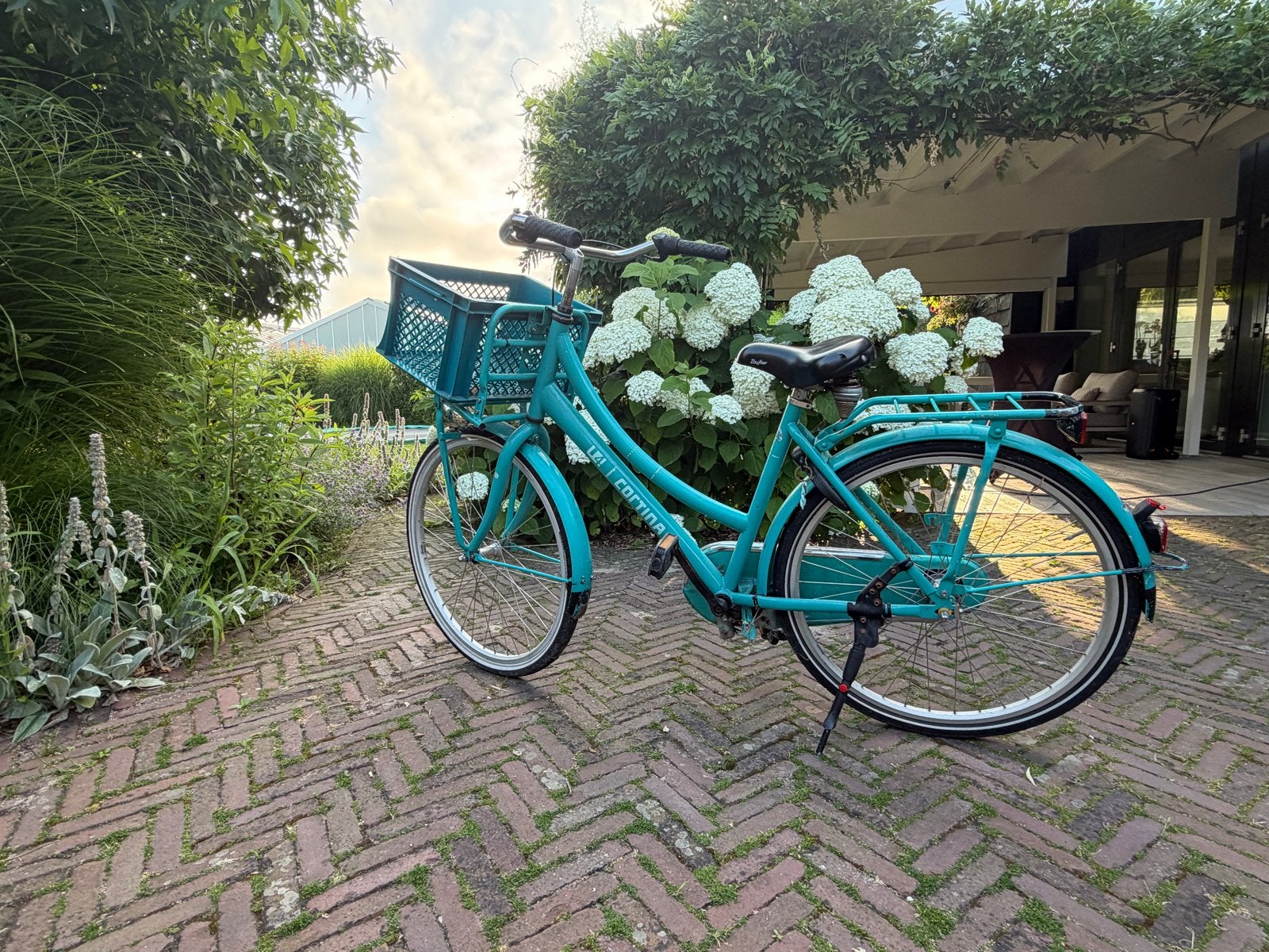 Cortina U4 Transportfiets Dames - Turquoise, Overige merken, Terugtraprem, Gebruikt, Ophalen of Verzenden