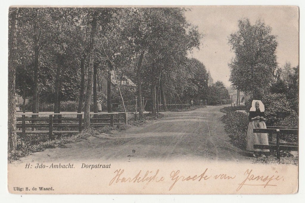 Hendrik Ido Ambacht.  Dorpstraat.  1905., Verzenden, Voor 1920, Ongelopen, Zuid-Holland