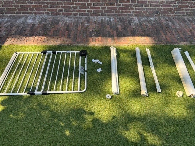 traphekjes vast en uitrolbaar, Ophalen, Gebruikt, Metaal of IJzer, 115 cm of meer
