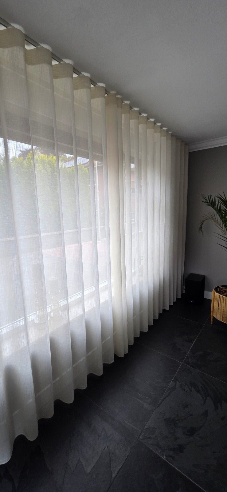 NIEUW -  Vitrage Gloss Gordijnen - Inbetween, Verzenden, Nieuw, Wit