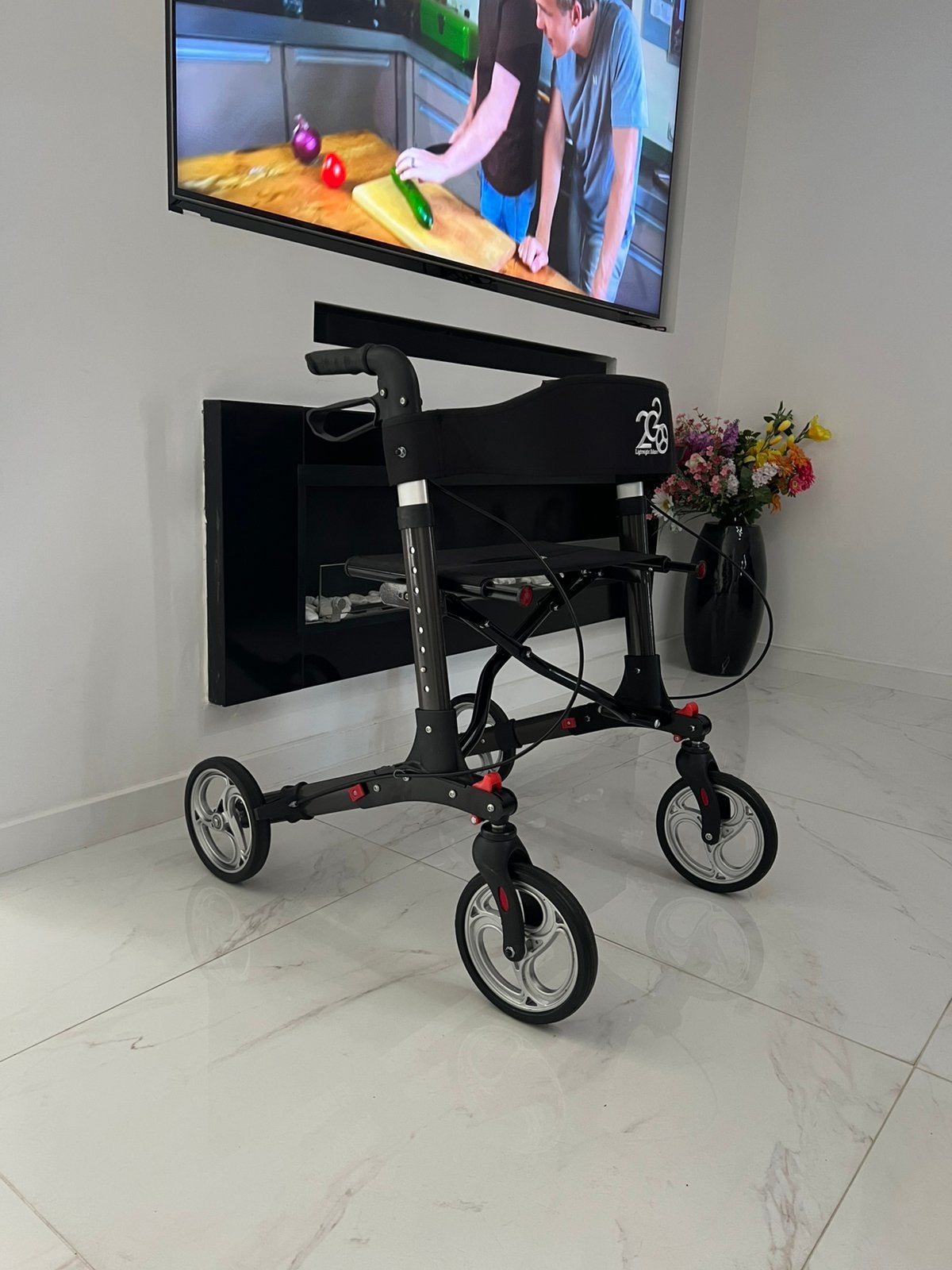 Alluminium lichtgewicht rollator ZGAN, Diversen, Ophalen of Verzenden, Opvouwbaar, Zo goed als nieuw