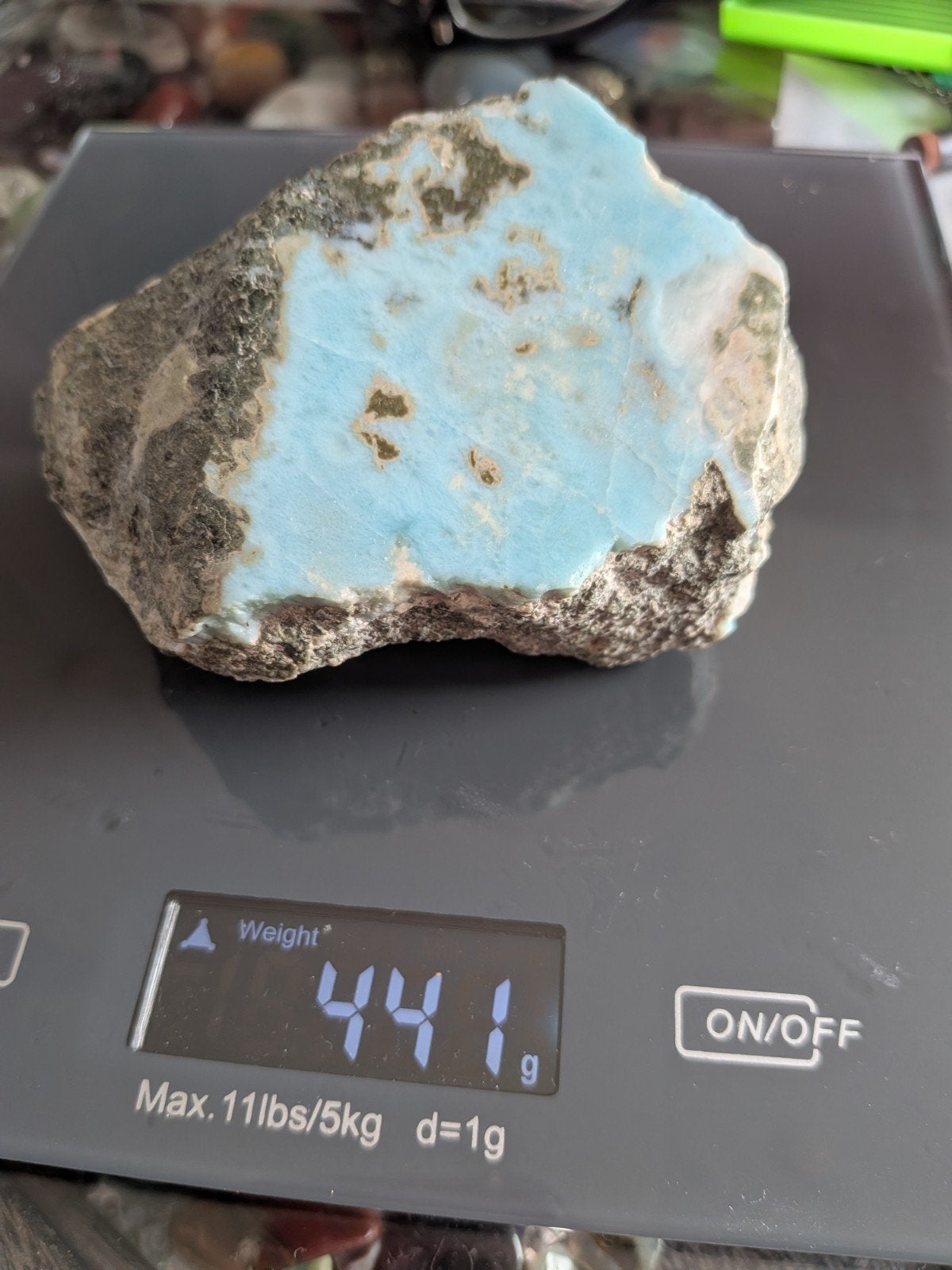 Larimar, 441 gram!, Ophalen of Verzenden, Mineraal