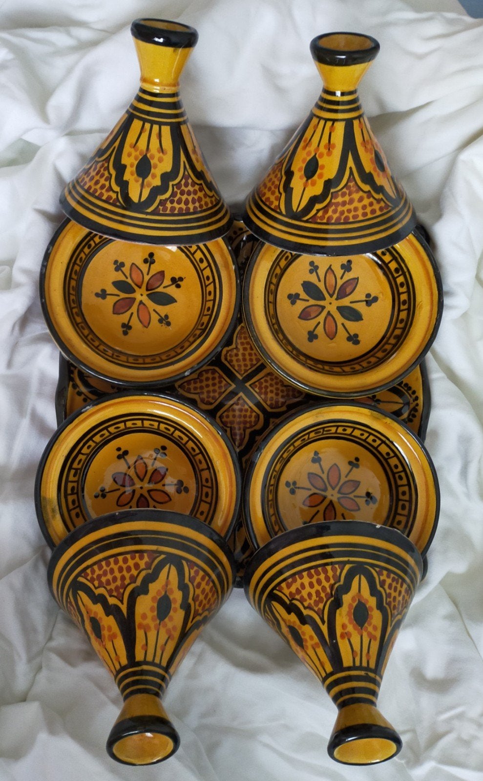 Marokkaans servies nieuwe.Tajine schaaltjes en dienblad, Ophalen, Overige merken, Nieuw, Schaal of Schalen