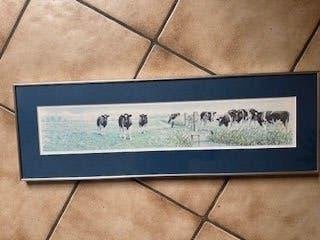 Schilderij aquarel Wiebe van der Zee Sneek 1998, Ophalen, Achter glas, Oud hollands, Landschap