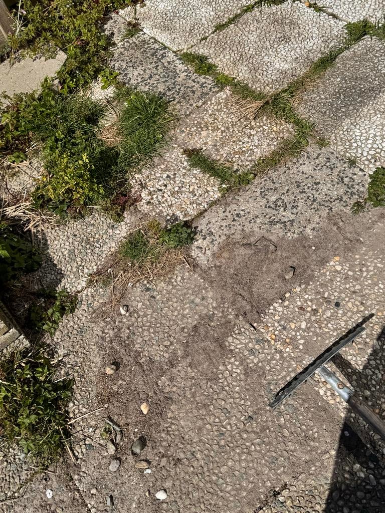 Gratis ophalen Grote grindtegels, Ophalen, Gebruikt, 10 m² of meer, Grind