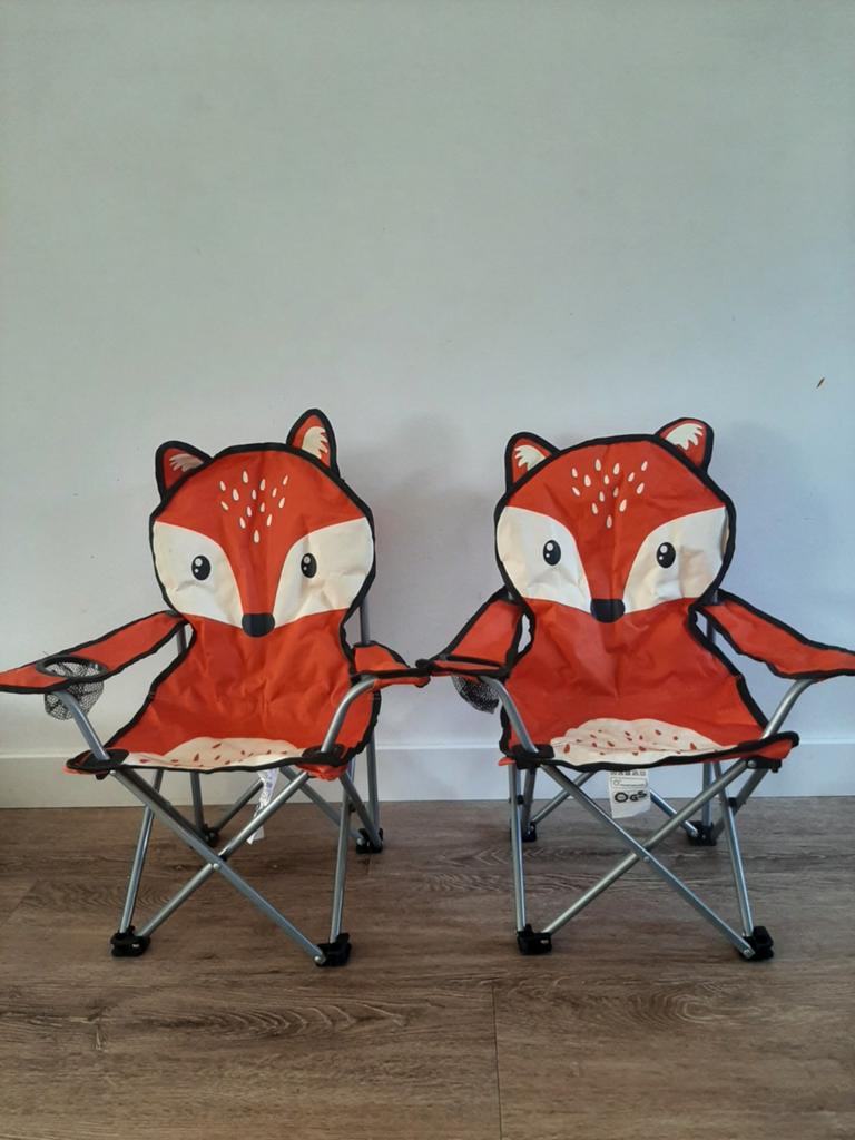 Campingstoeltjes vosje kinderen. 2 stuks, mag ook per stuk., Ophalen, Campingstoel