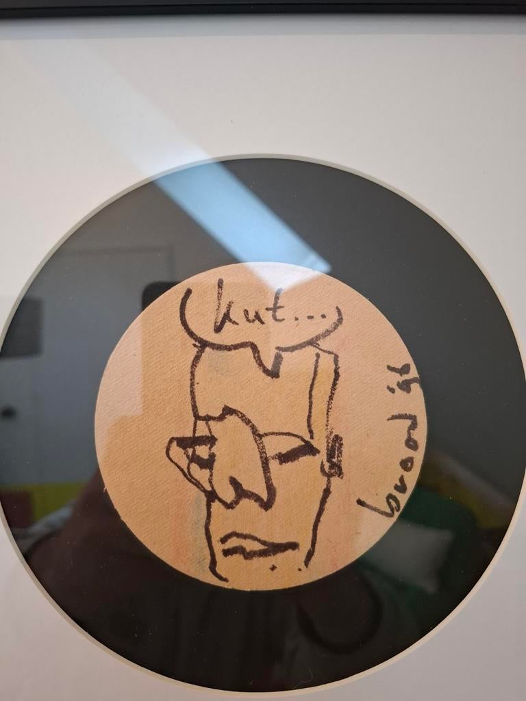 Herman brood bierviltje, Antiek en Kunst, Kunst | Schilderijen | Modern, Ophalen