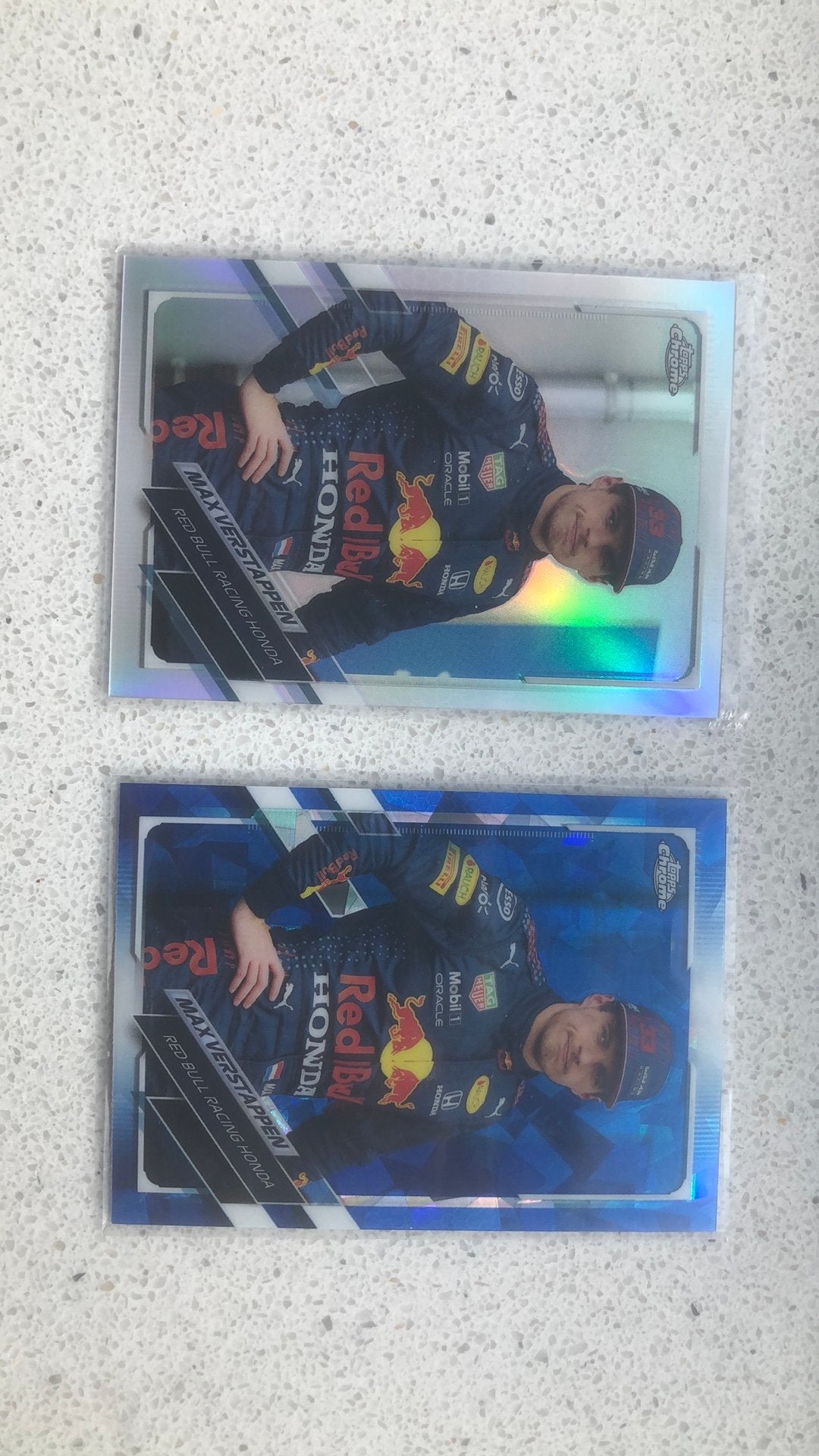 MAX VERSTAPPEN REFRACTOR & SAPPHIRE F1 TOPPS CHROME, Ophalen of Verzenden, Zo goed als nieuw, Plaatje