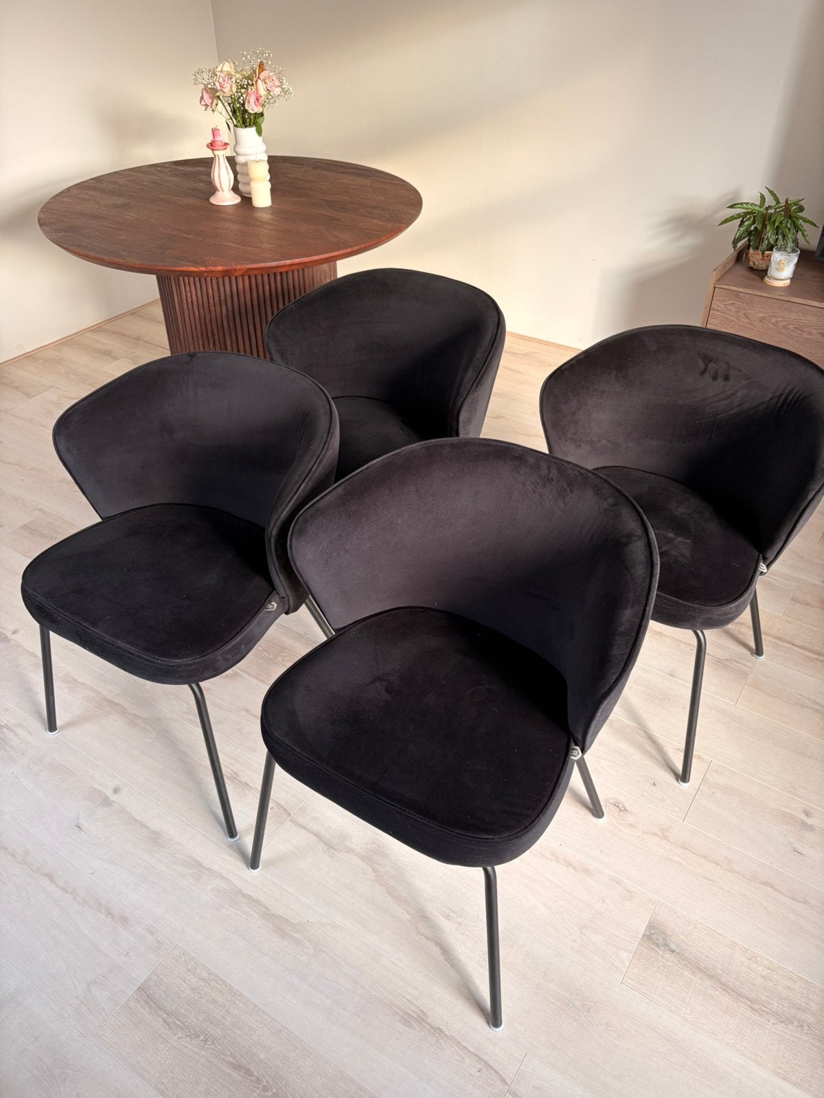 4 eetkamerstoelen (BePureHome), Ophalen, Zwart, Zo goed als nieuw, Vier