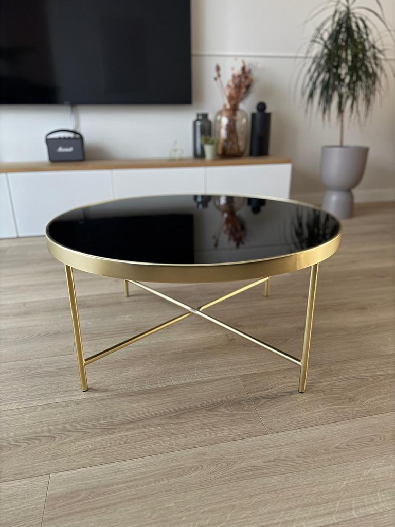 Leen Bakker salontafel ronde, Huis en Inrichting, Tafels | Salontafels, Ophalen, 50 tot 100 cm, Rond, Zo goed als nieuw