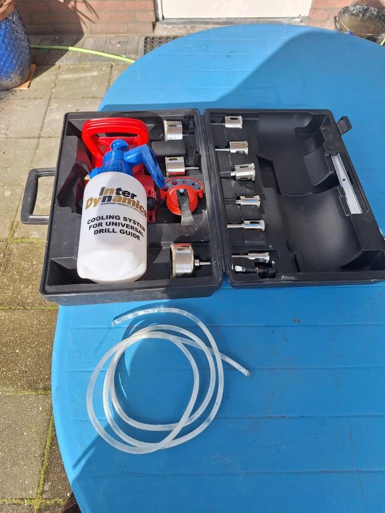 Tegelboorset met waterkoeling en diverse boormaten, Ophalen, Gebruikt, Overige typen