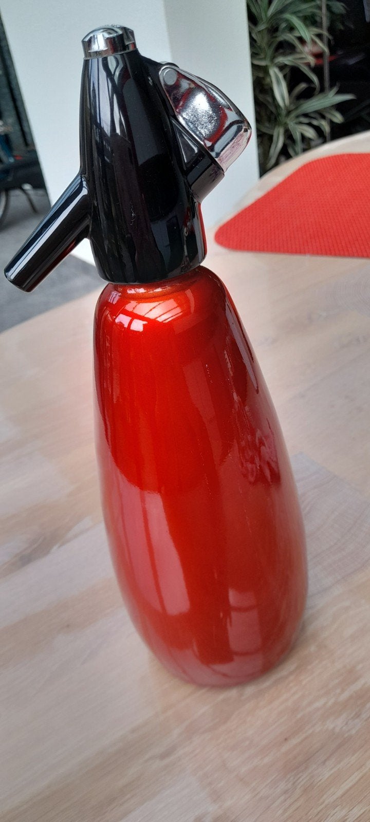 Vintage soda syphon/sparklets BOC rood England, Ophalen of Verzenden