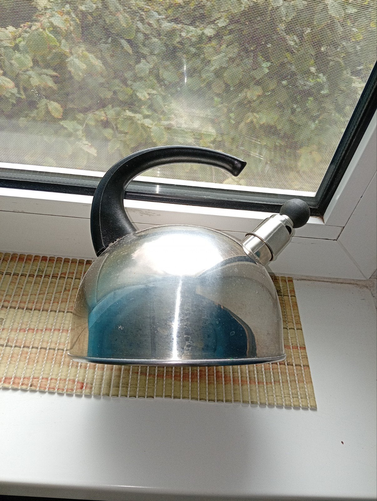 Roestvrijstalen fluitketel, Theepot/fluitketel, Gebruikt, Zilver, Ophalen of Verzenden