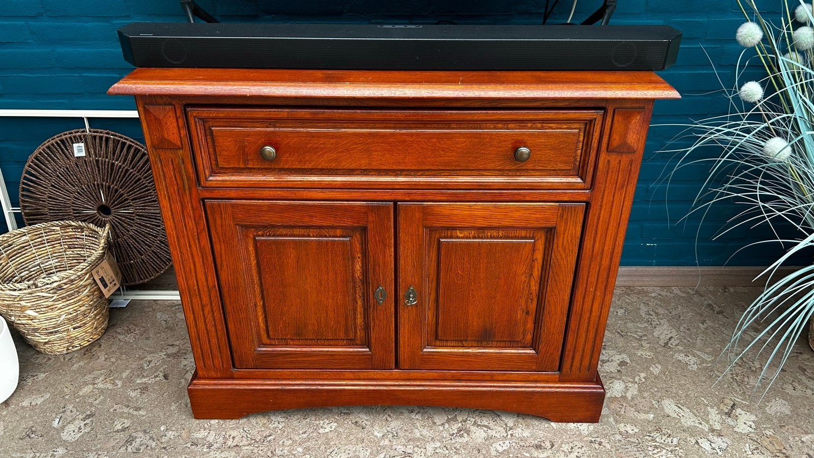 Degelijke Kersenhouten TV Kast - 98x47x80 cm, Huis en Inrichting, Kasten | Televisiemeubels, Ophalen, Gebruikt, 50 tot 100 cm