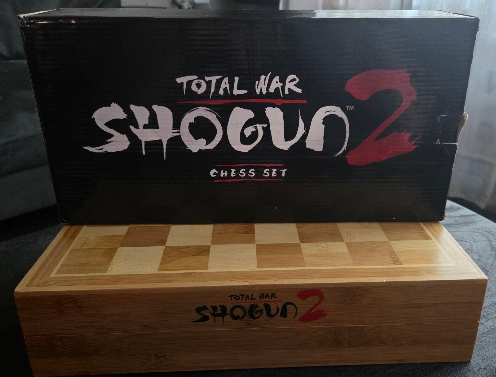 Chess set schaakbord Shogun 2 Total War handgeschilderd, Een of twee spelers, Ophalen of Verzenden, Nieuw, Sega