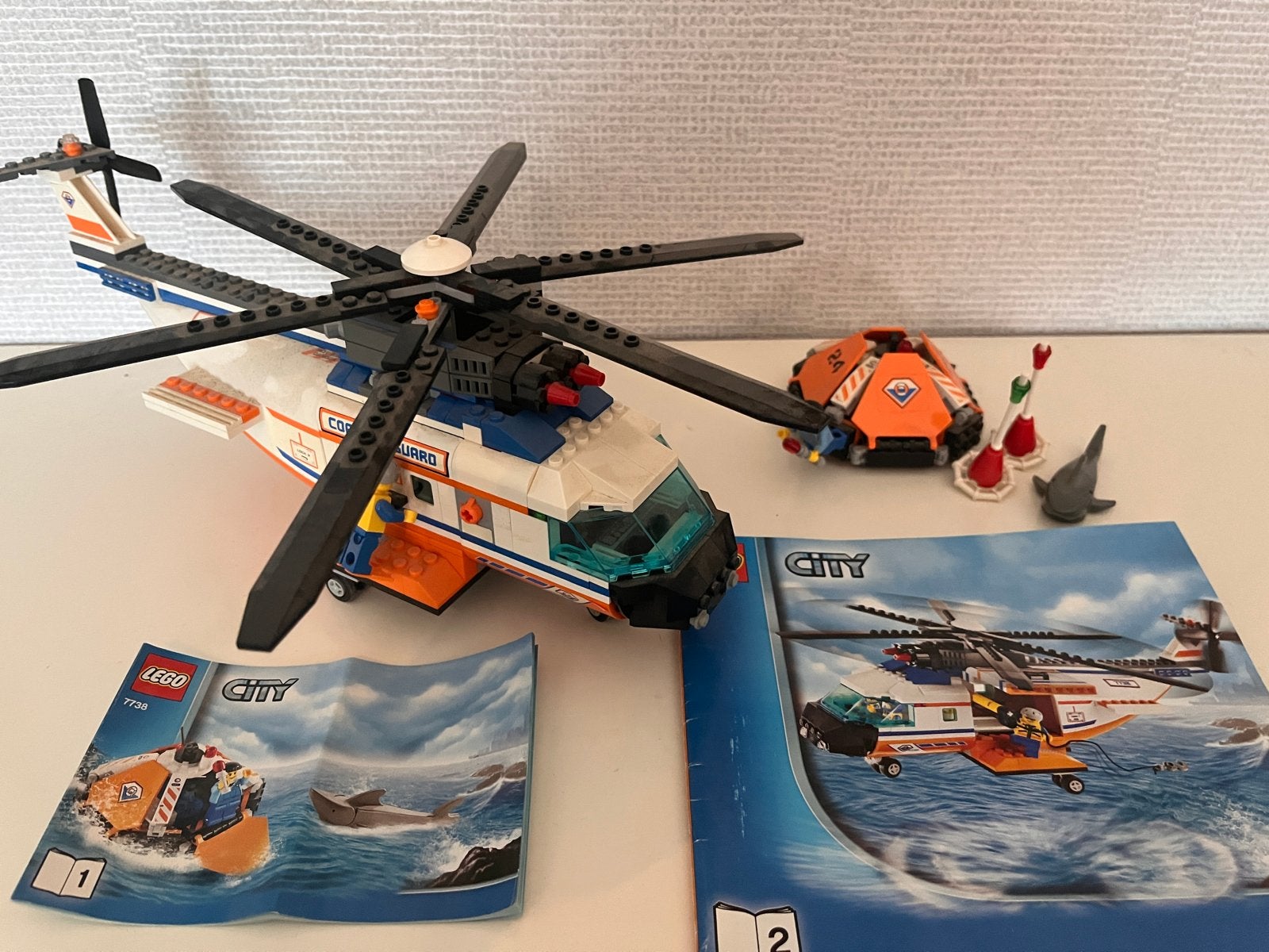 Lego City 7738 Coast Guard Helikopter & Reddingsvlot, Ophalen, Gebruikt