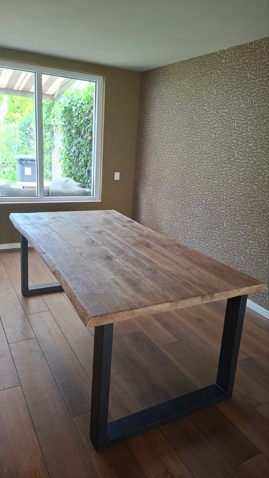 Eikenhouten eettafel 200x110, Huis en Inrichting, Gebruikt, 100 tot 150 cm, 200 cm of meer, Ophalen of Verzenden