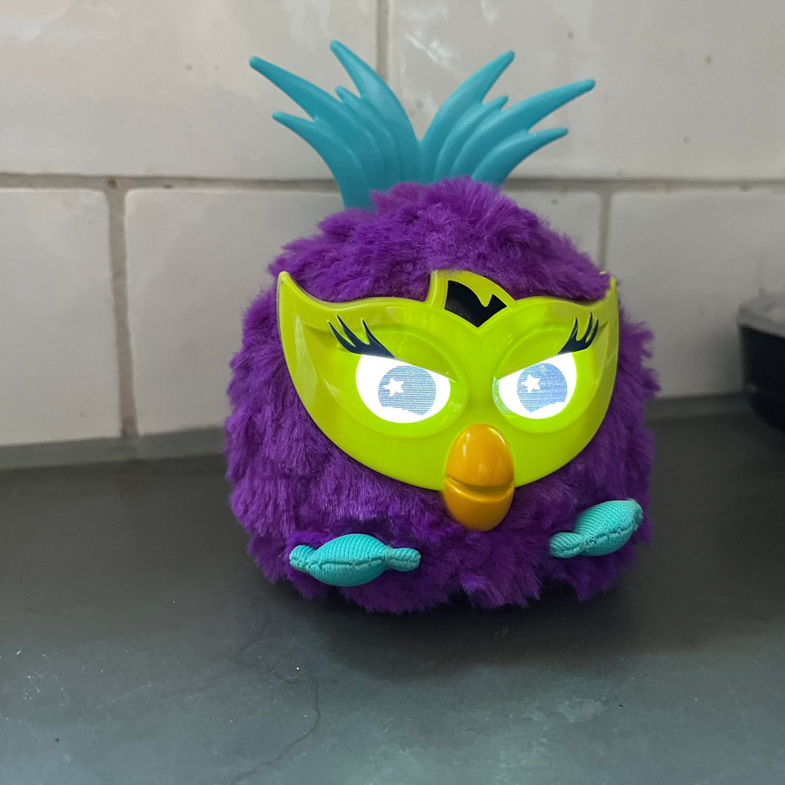 Hasbro Furby Party Rocker - Paars (Fussby) - Werkt perfect!, Ophalen of Verzenden, Zo goed als nieuw