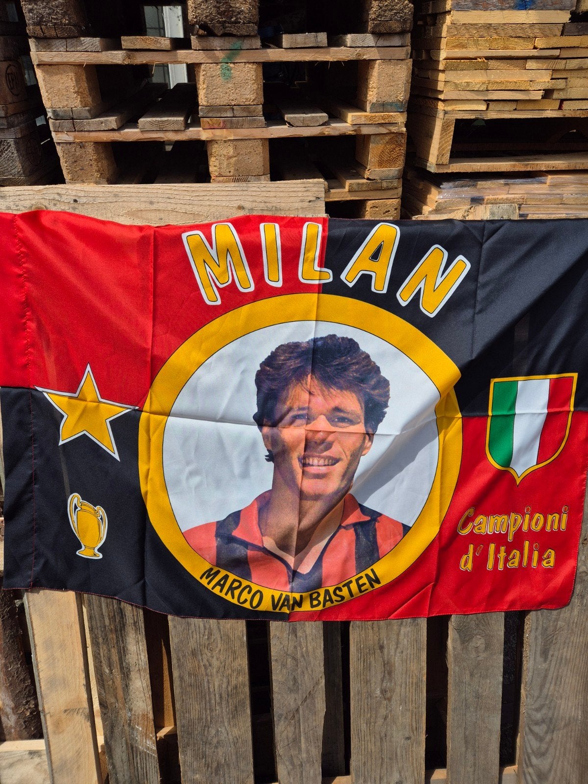 Marco van Basten vlag - Voetballegende Ajax/AC Milan, Ophalen