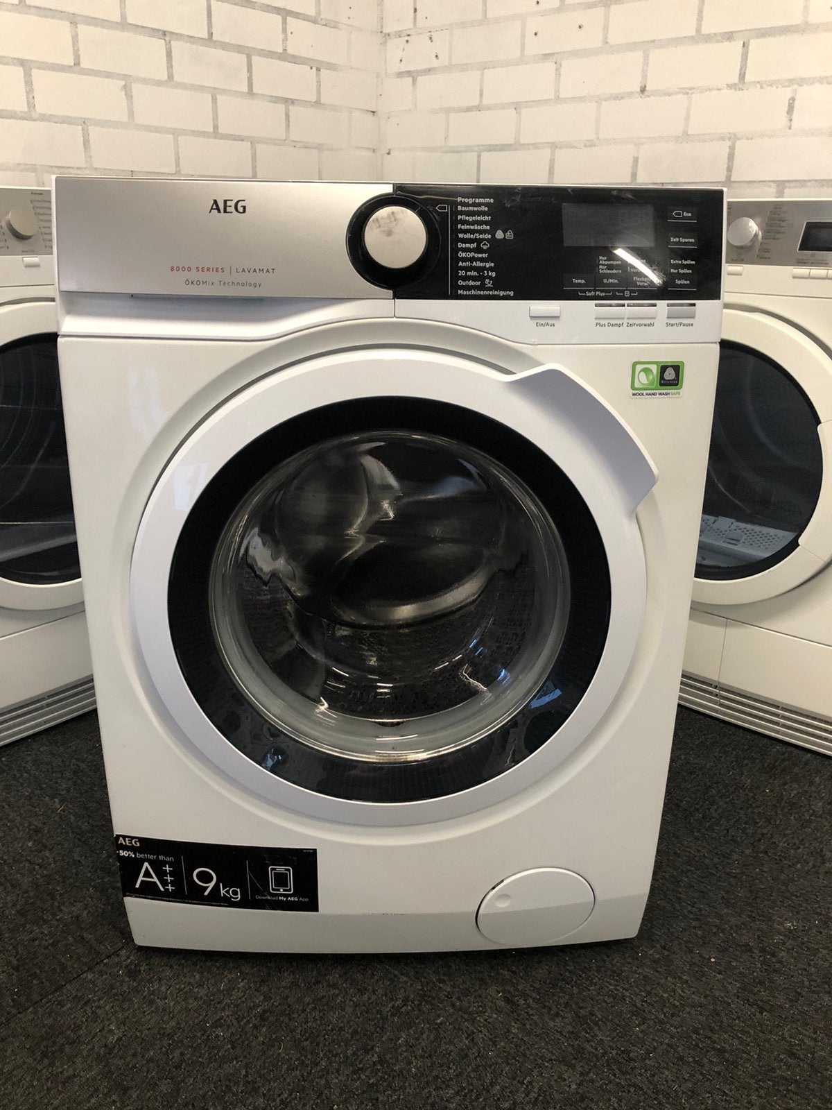 €299 A+++ 9kg wasmachine AEG 8000 series MET GARANTIE, Witgoed en Apparatuur, Ophalen, Minder dan 85 cm, 8 tot 10 kg, Kort programma