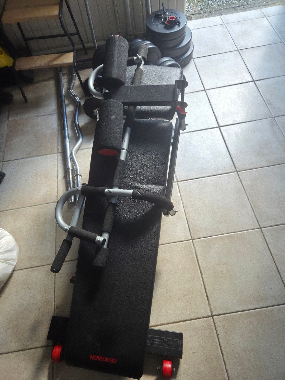 Complete Fitness Set: Halters, Gewichten, Bank & Stangen, Ophalen, Gebruikt, Benen, Dumbbell
