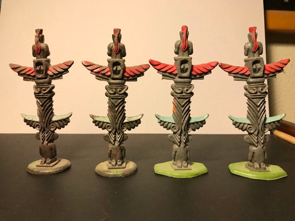 Britains Deetail totempalen, 4 stuks, Made in England, Ophalen of Verzenden, Zo goed als nieuw