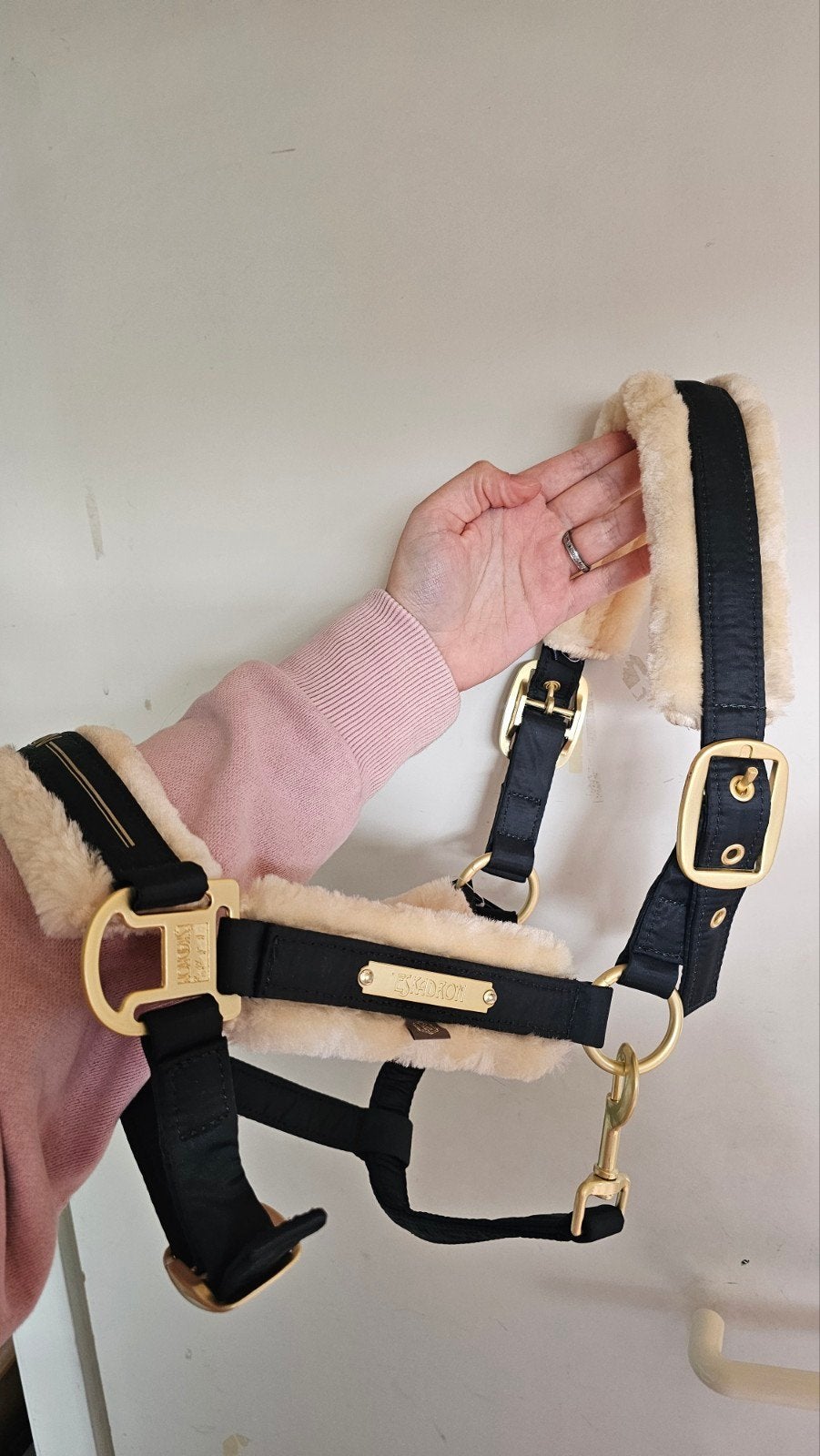 eskadron zwart halster met bont cob, Ophalen, Nieuw, Eskadron, Zwart