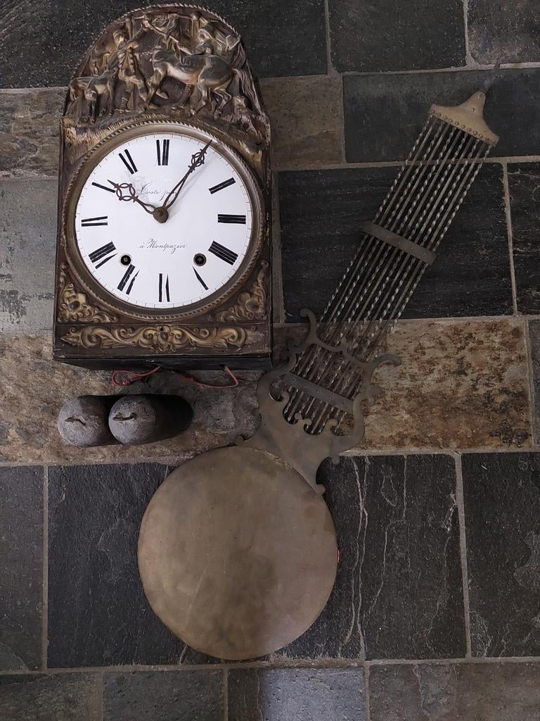 Brocante klok met slinger en gewichten, Antiek en Kunst, Antiek | Klokken, Ophalen