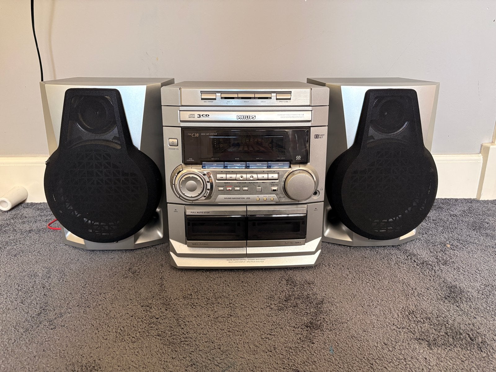 Philips FW-C38 Mini Hifi Syst met 3-CDspeler, Cass. en Radio, Audio, Tv en Foto, Stereo-sets, Ophalen, Philips, Gebruikt, Cassettedeck