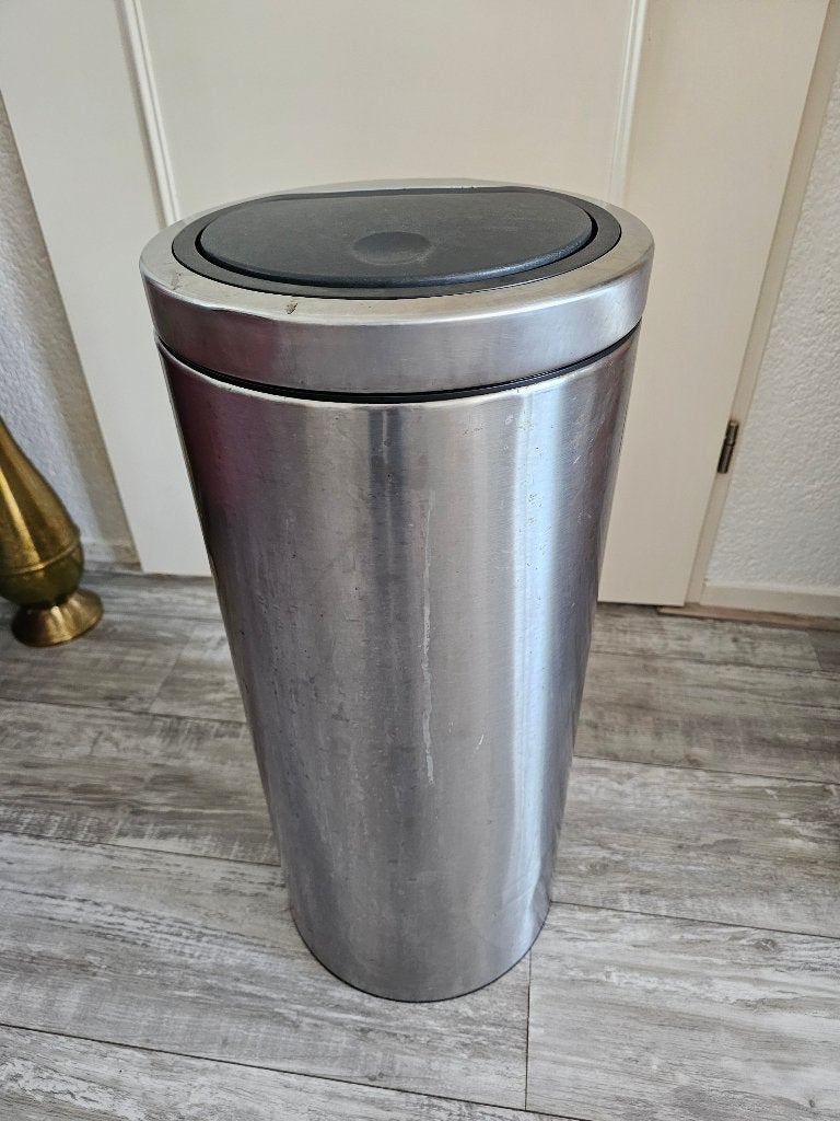 # Brabantia touch bin 30 liter afvalemmer chrome prullenbak, Huis en Inrichting, Ophalen, 50 – 75, Gebruikt, 20 tot 30 liter