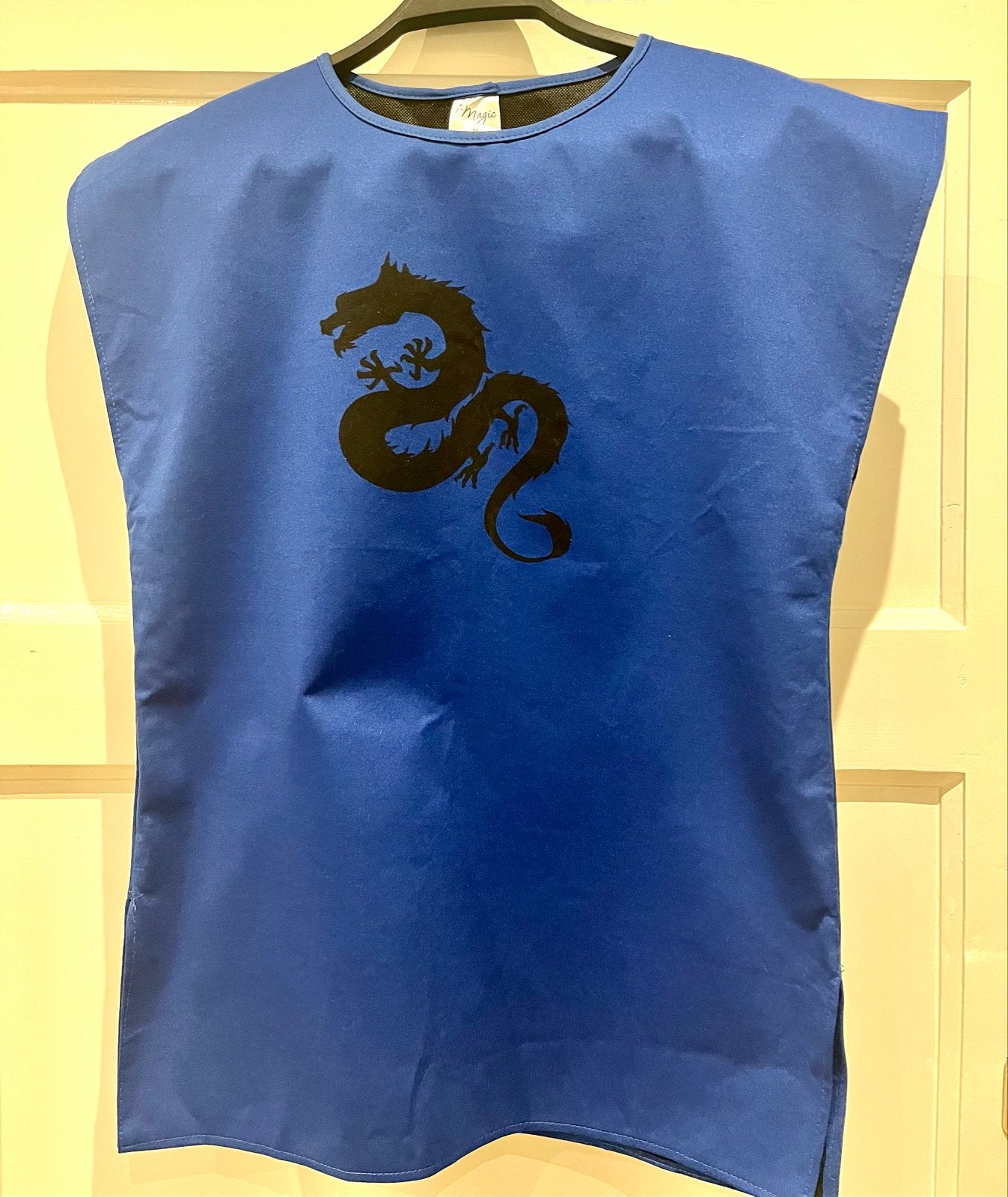 Carnaval Ninja Pak - Blauw met Draak (Maat M, 7-10 jaar), Ophalen of Verzenden, Zo goed als nieuw, 122 t/m 128, Jongen of Meisje