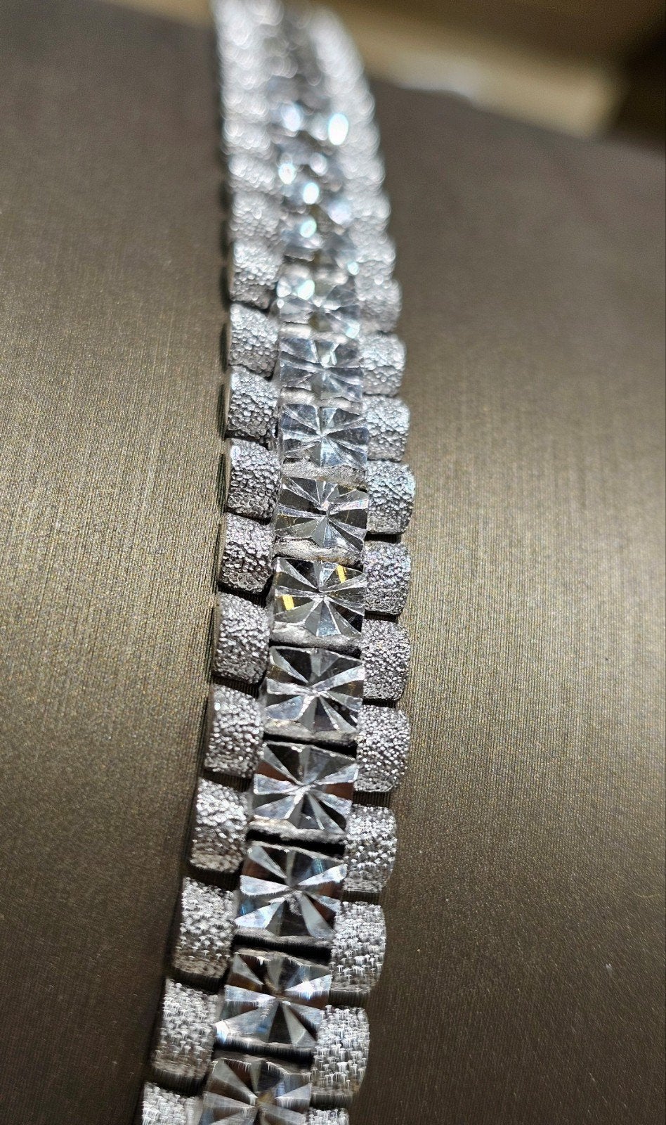 Prachtige 18k gouden Rolex schakel armband gediamanteerd
