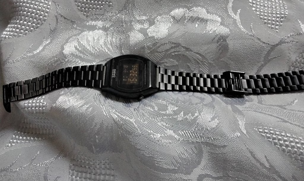 Casio Horloge Casio B640W Black Retro, Verzenden, Gebruikt, Staal, Overige merken